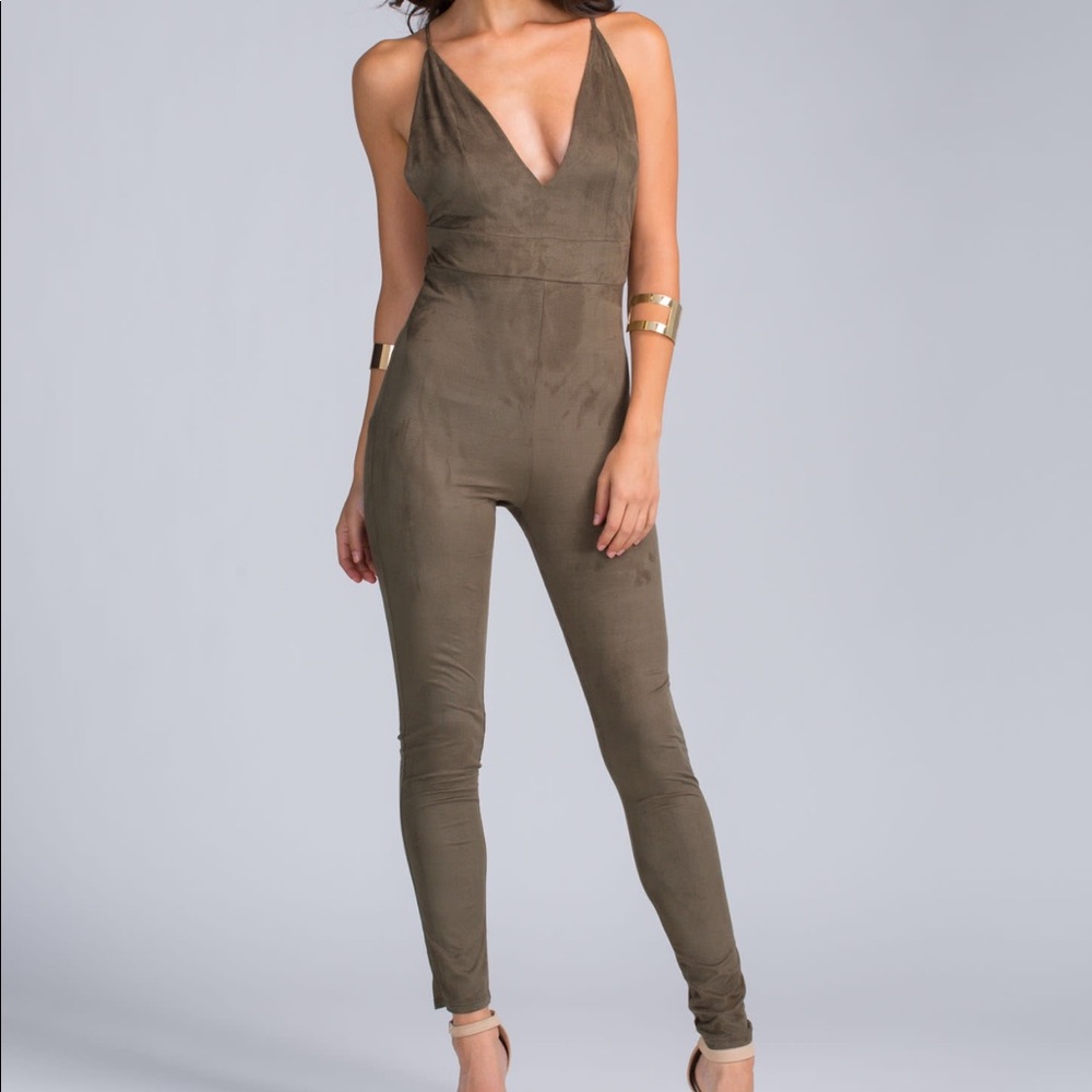 Olive Green Jumpsuit - Picture 3 of 3